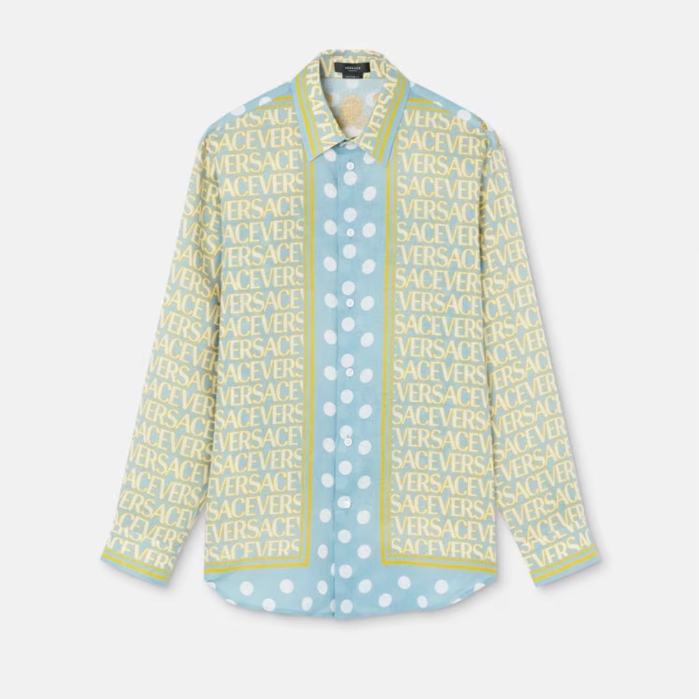 VERSACE ALLOVER LINEN SHIRT